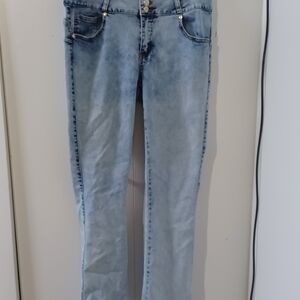 Express Faded Blue Boot Cut Jeans